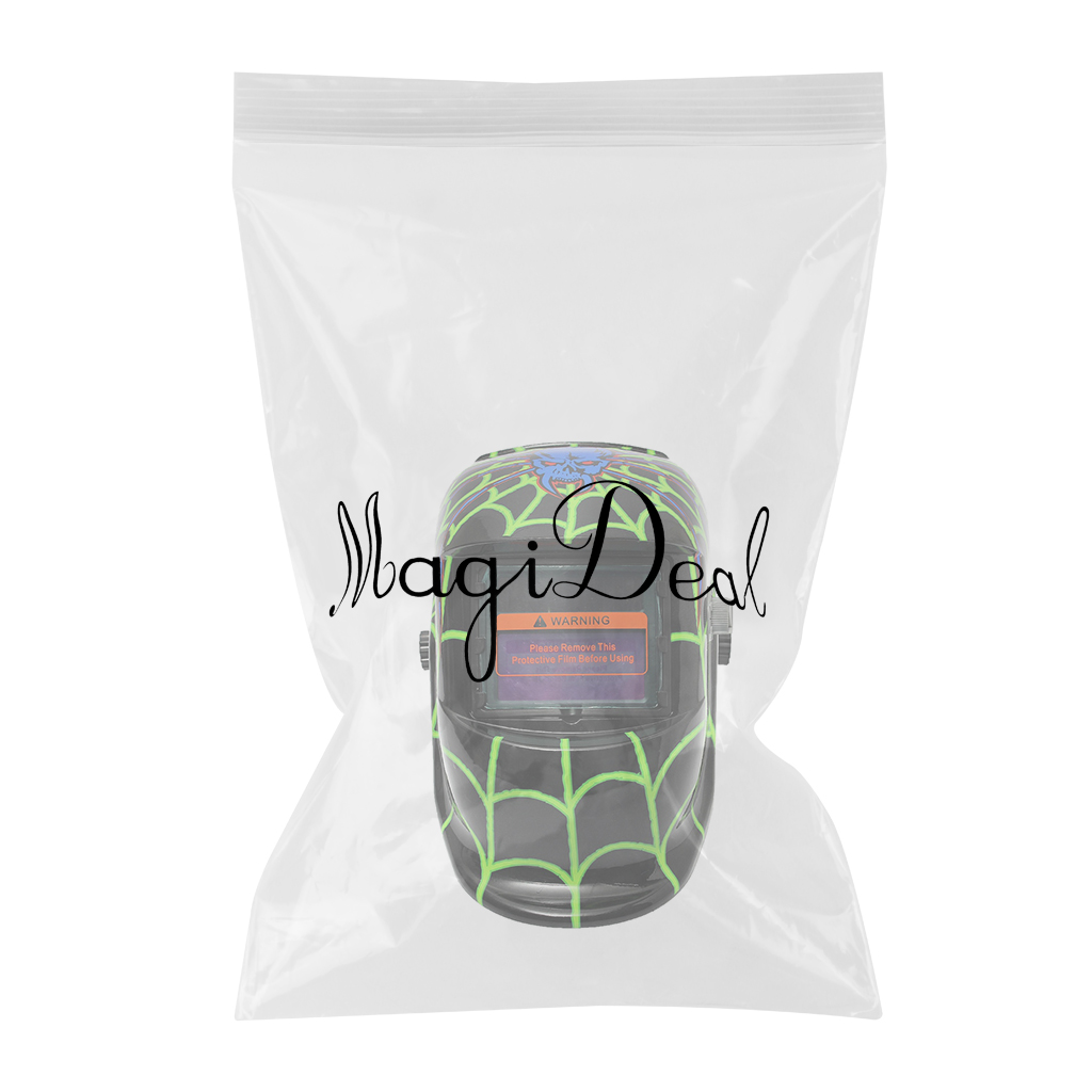 Auto Darkening Solar Powered Welding Helmet Mask Spider Nest