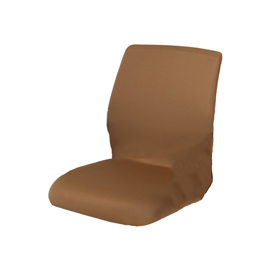 Home Office Elastic Swivel Chair Cover Resilient Slipcover Protector Brown