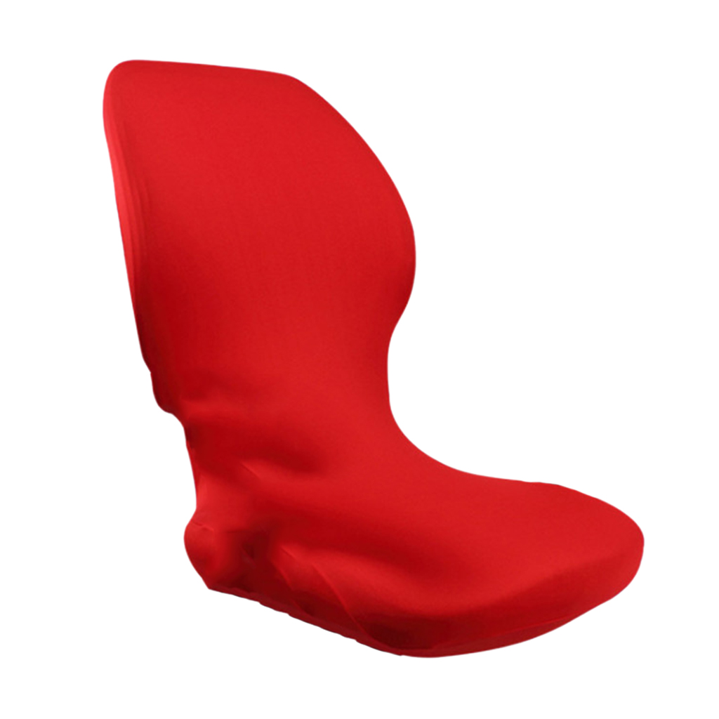 Elastic Swivel Computer Chair Cover Home Office Seat Slipcover Protector-Red