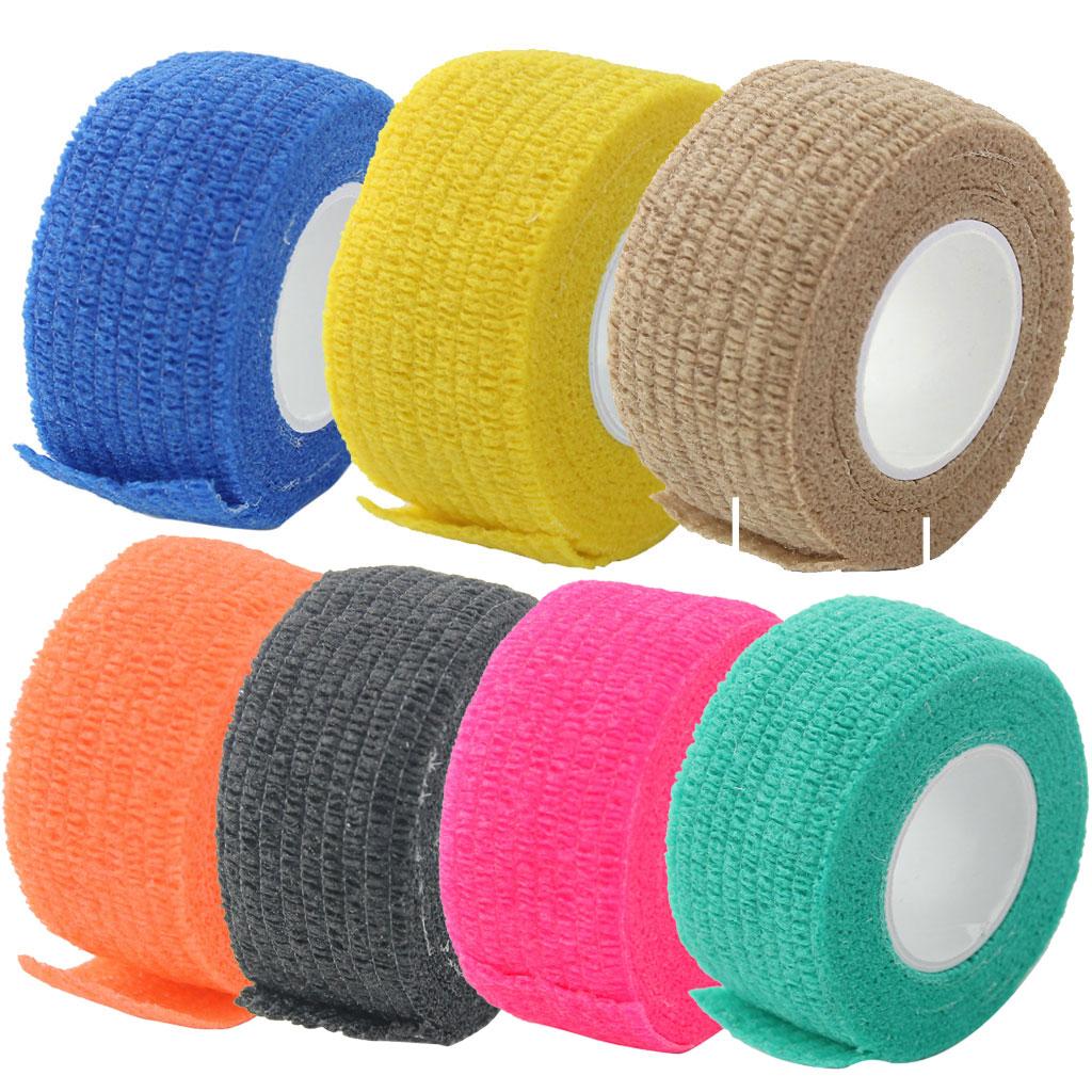 2.5cm First Aid Medical Ankle Care Self-Adhesive Bandage Gauze Tape Yellow