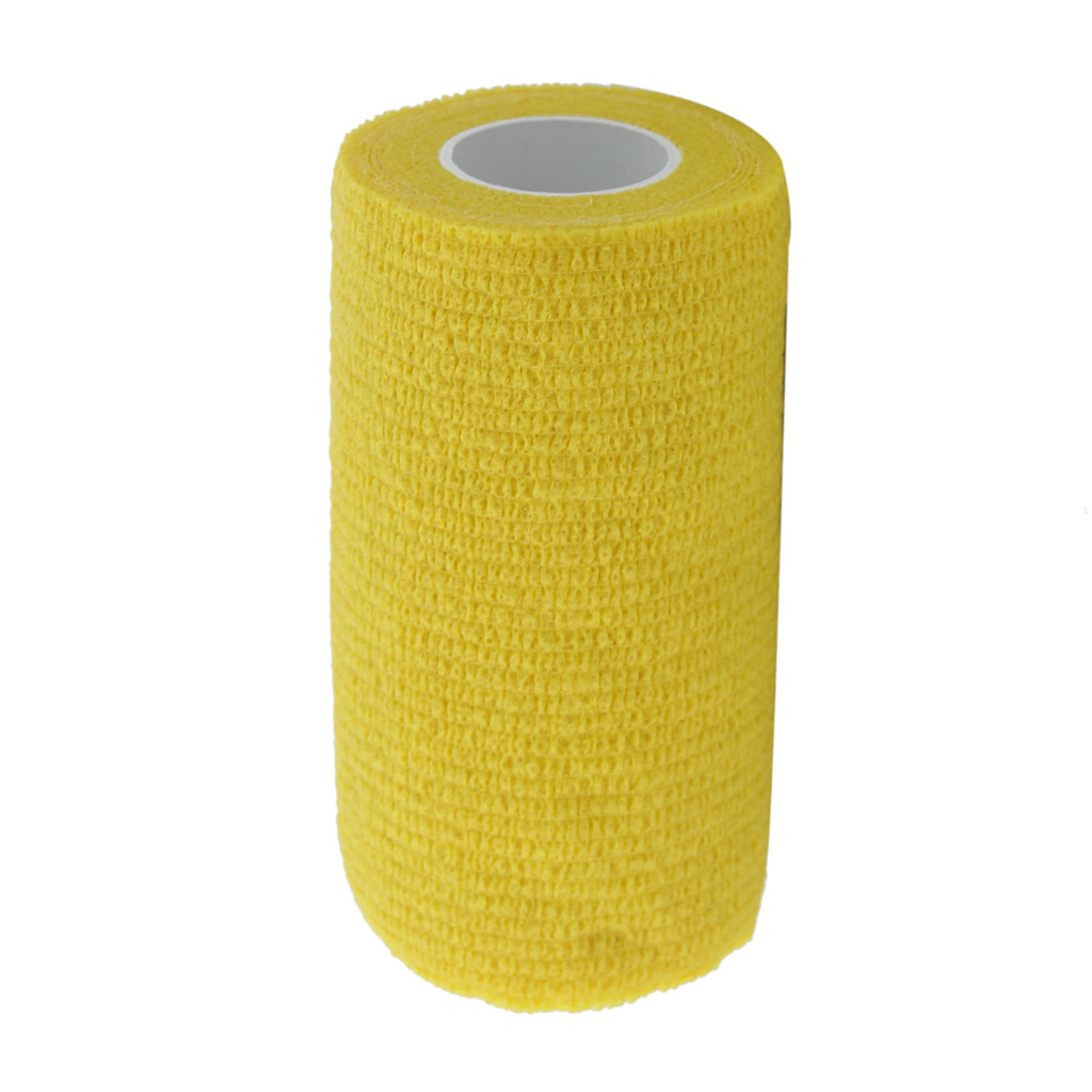 10cm First Aid Medical Ankle Care Self-Adhesive Bandage Gauze Tape Yellow