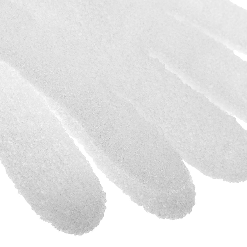 1 Pair Exfoliating Bath Glove Shower Skin Care Scrubber Massage Clean White