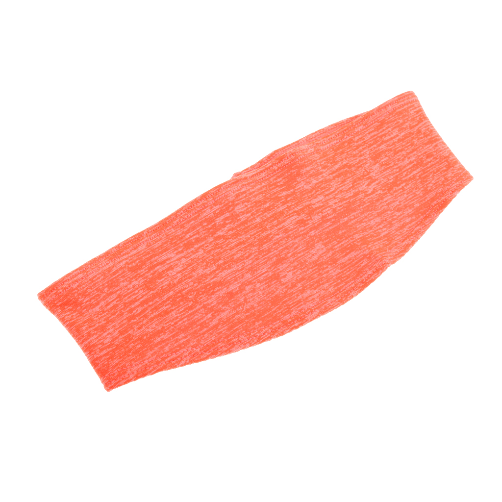 Women Men Sports Sweat Sweatband Headband Yoga Gym Stretch Wrap Orange