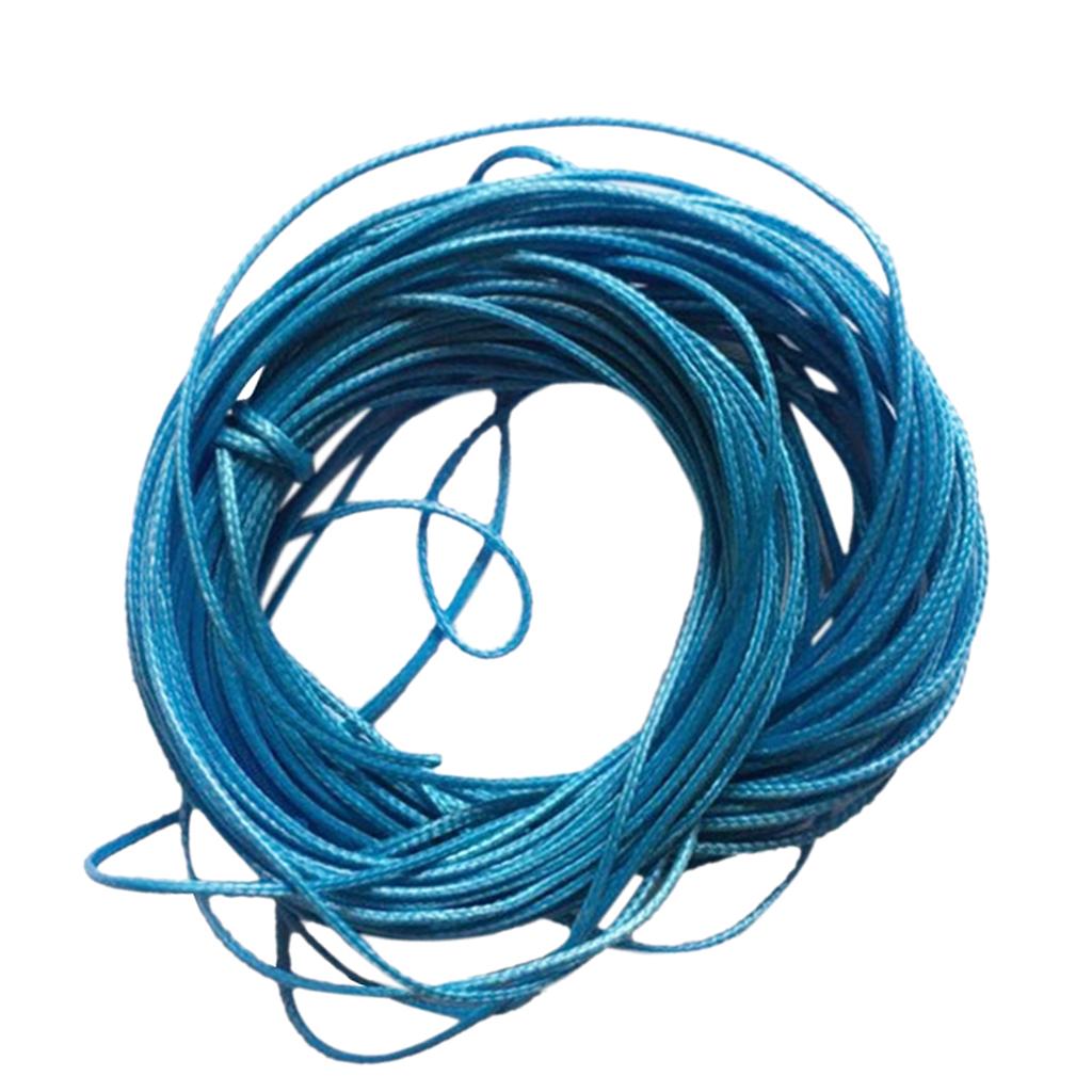 10M Wax Nylon String Rope for DIY Bracelet Neckace Making 1mm Lake blue