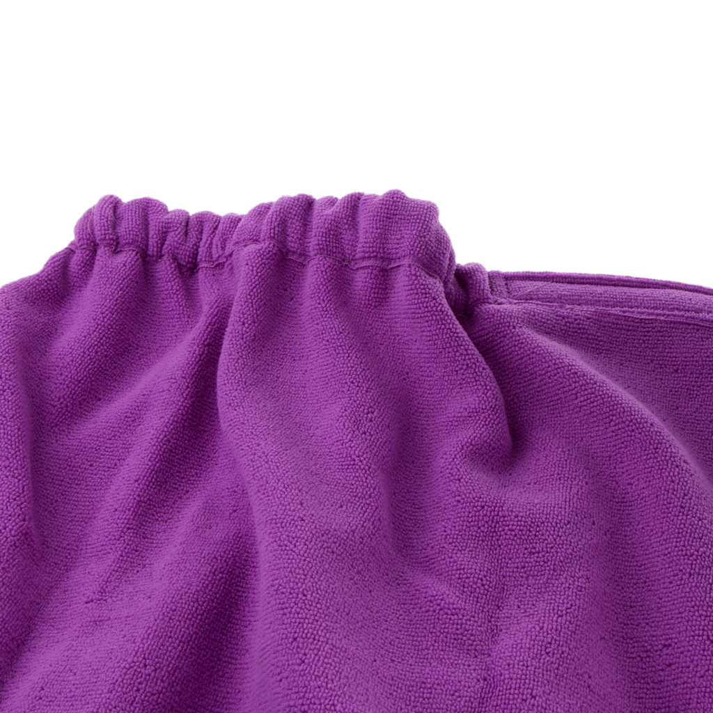 Womens Shower Wrap Soft Microfiber Bath Towel Bath Skirt 26.8'' x 21.3'' Purple