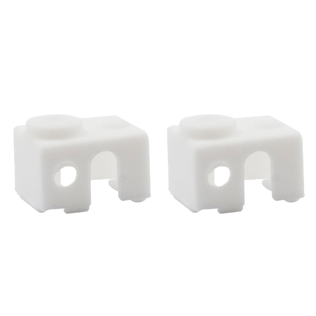 2Pcs 3D Printer Part V6 Silicone Socks Case Protective Cover Instead Ceramic White
