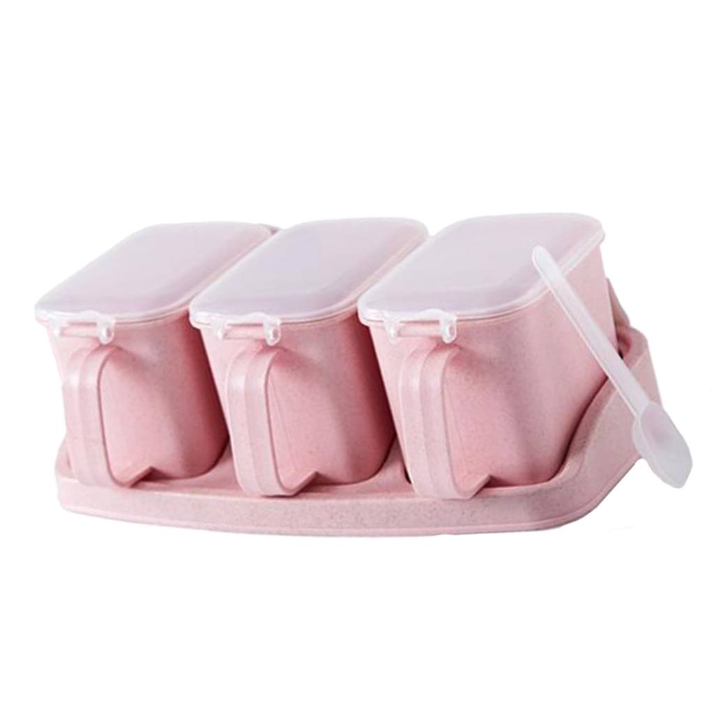 Seasoning Bottle Box Pot Condiment Storage Container Rack Herb Spice Jars