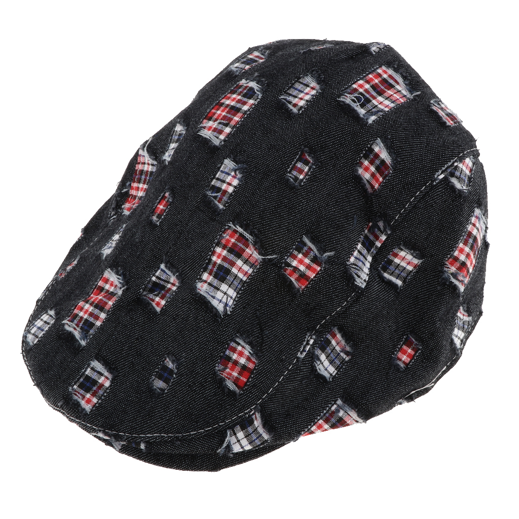 Kinder Baumwolle Flache Kappe Schirmmütze Flatcap Schiebermütze