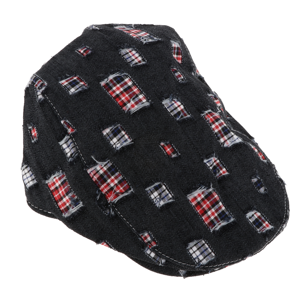 Kinder Baumwolle Flache Kappe Schirmmütze Flatcap Schiebermütze