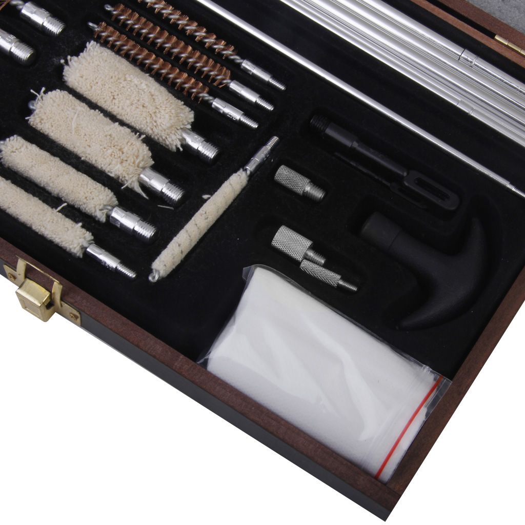 28pcs Universal Cleaning Kit Gun  Shotgun Cleaner Brush Handle Rods NEW