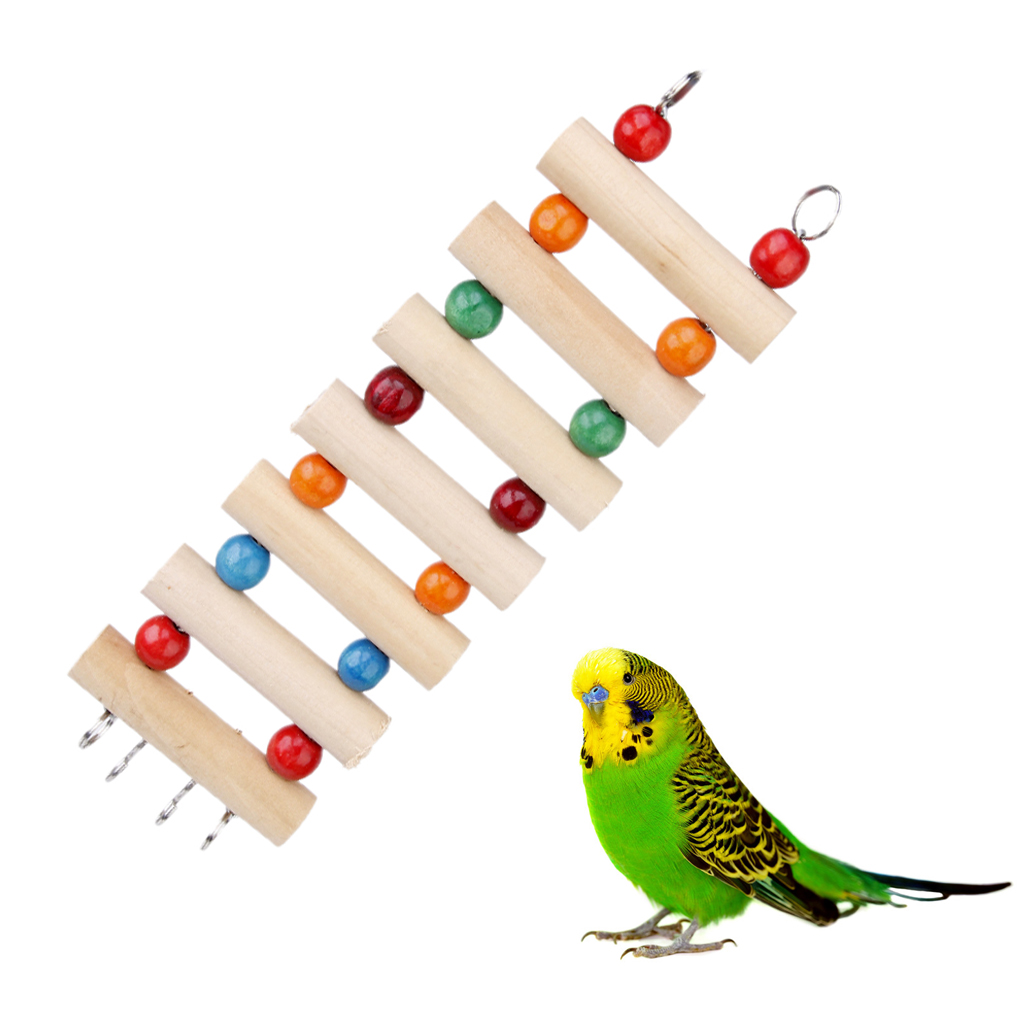 Wooden Ladder Stairs Hanging Bridge Toy for Pet Hamster Mouse Mice Parrot Bird