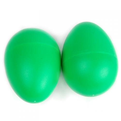 1 Pair Plastic Percussion Musical Egg Maracas Shakers - Green