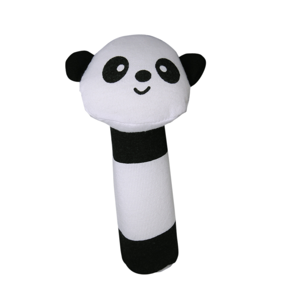 Panda Shape Cloth Fabric Squeaker Bar Sound Baby Play Toys