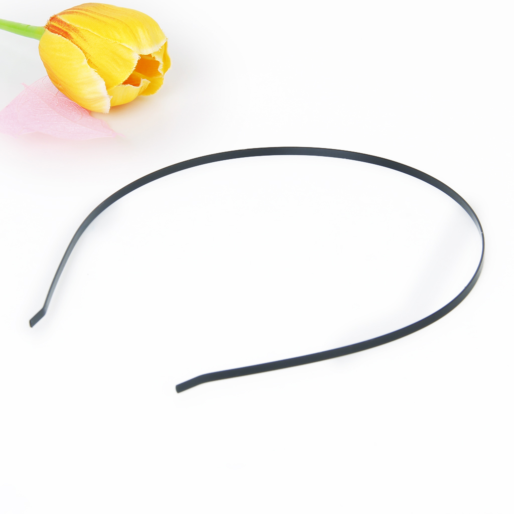 10Pcs 3mm Blank Headbands Metal Hair Band Lots DIY Accessories Black