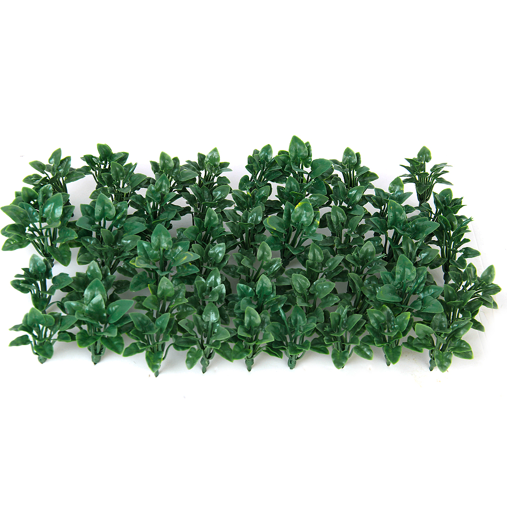 50pcs Green Scenery Landscape Model Ground Cover Grass with Heart-Shaped Leaves