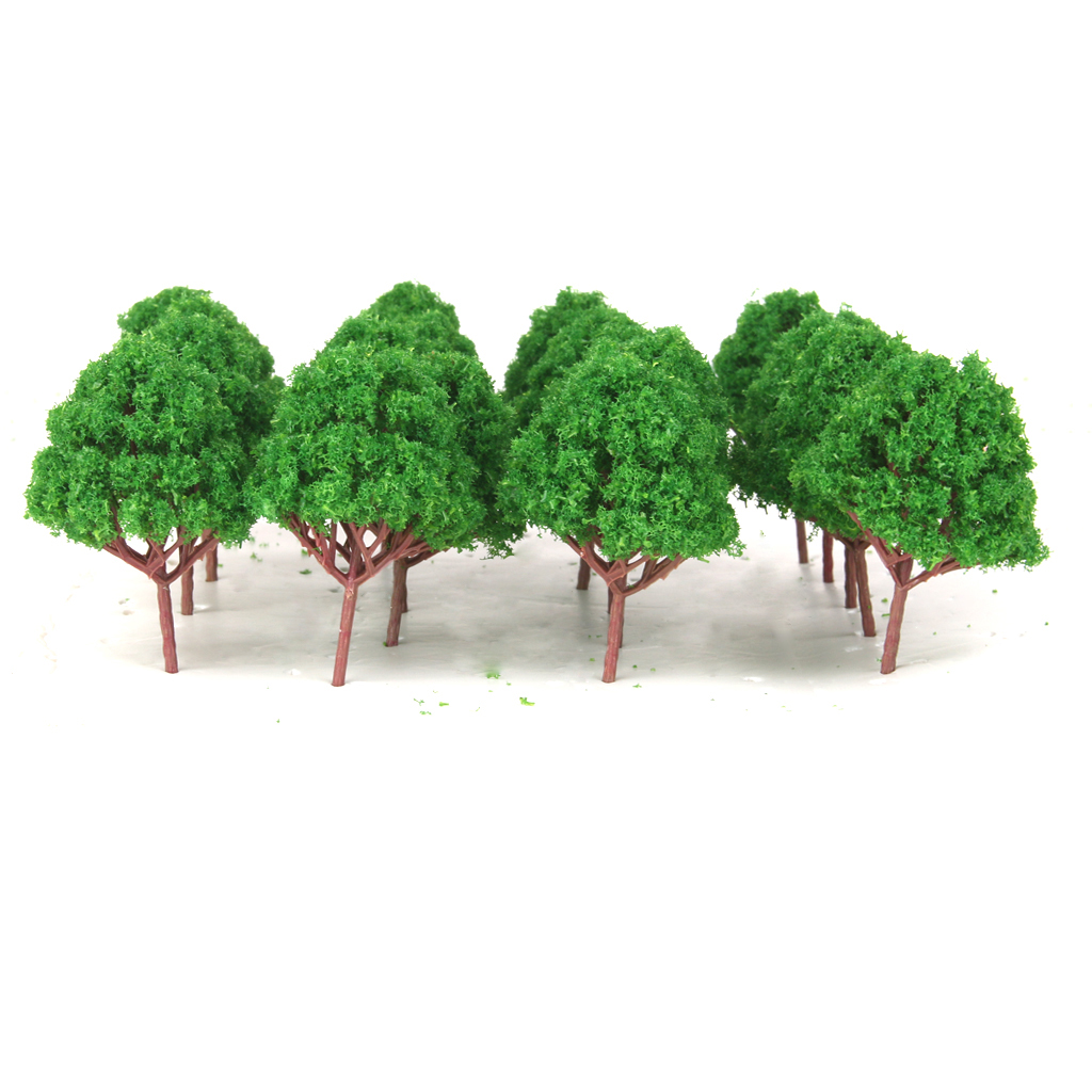 20Pcs Model Trees Train Scenery Landscape N Scale 1/150 Green