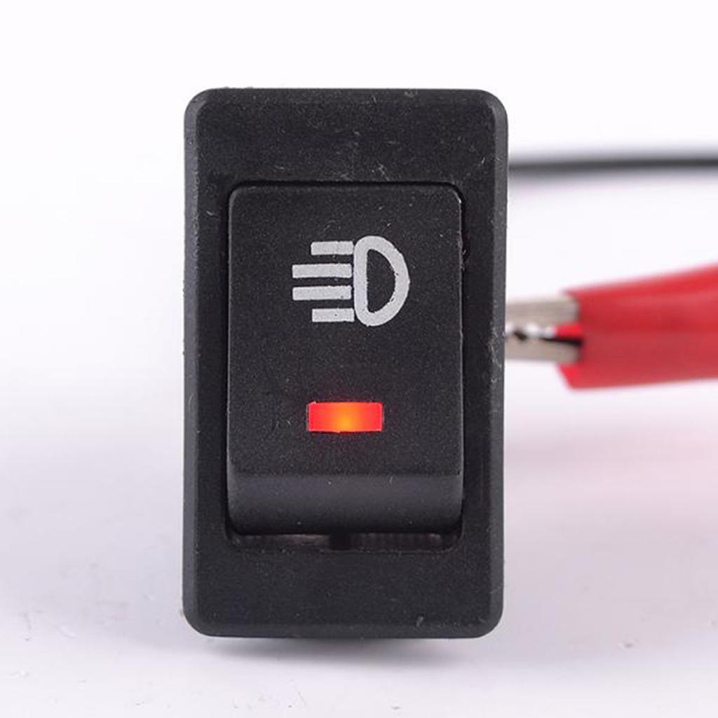 4Pins LED On/Off Rocker Toggle Switch Driving Fog Lamp/Work Red Light Bar