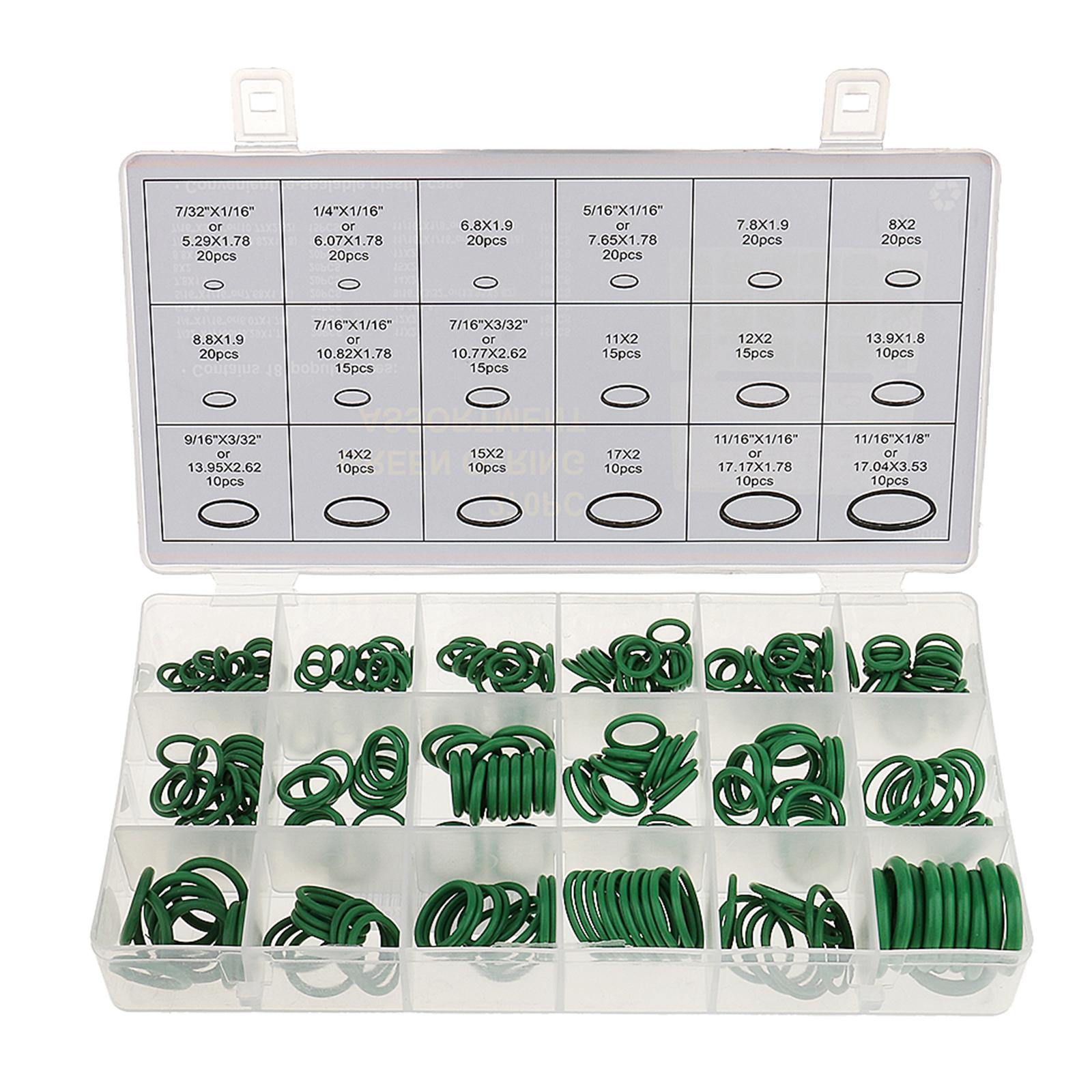 270 Pieces Car Air Conditioning A/C System HNBR O-Ring Assortment Kit Green