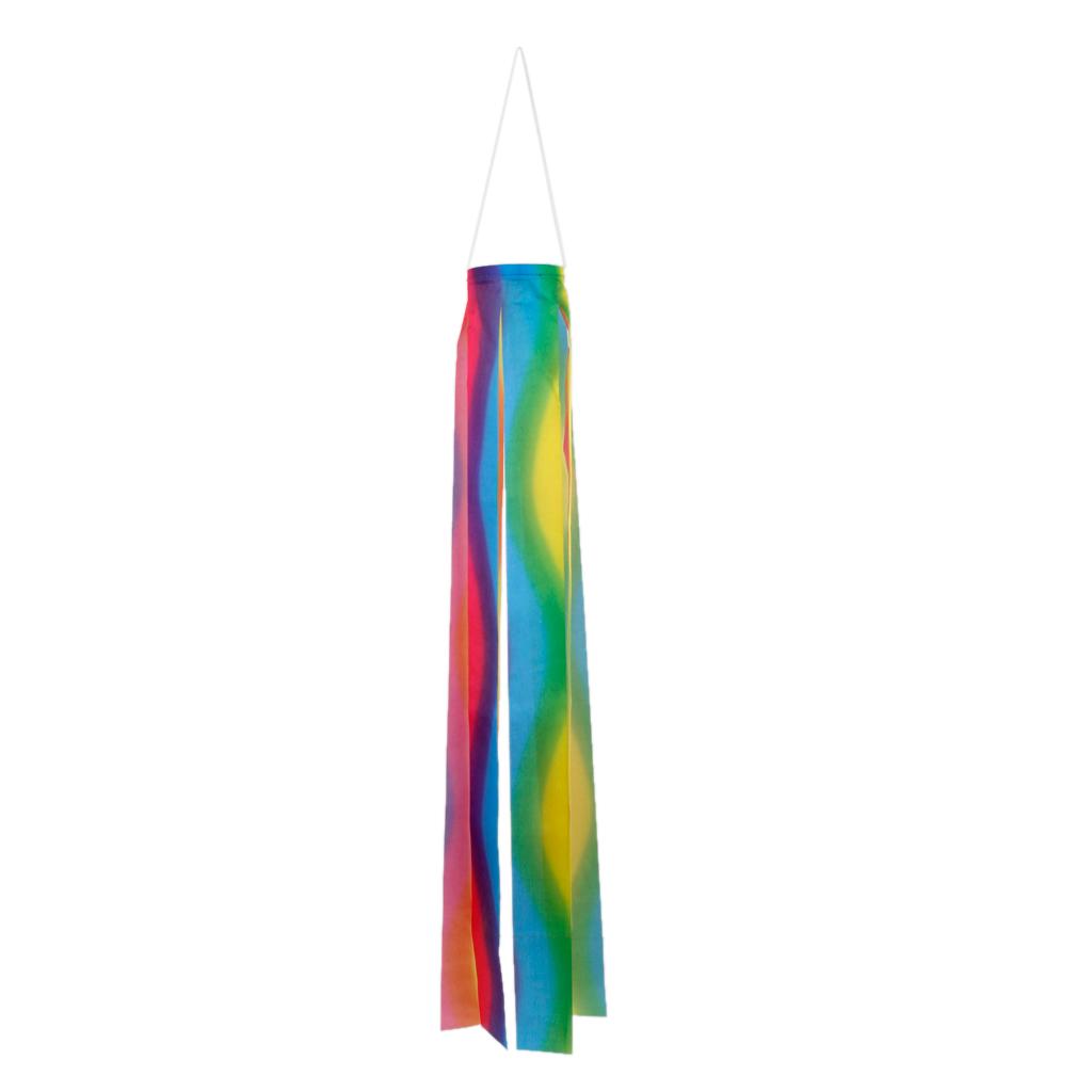 150cm Rainbow Windsock Carp Flag Koi Nobori Wind Streamer Hanging Kite Decor