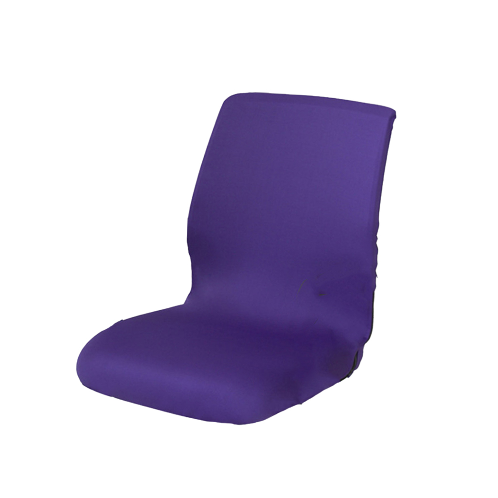 Home Office Elastic Swivel Chair Cover Resilient Slipcover Protector Purple