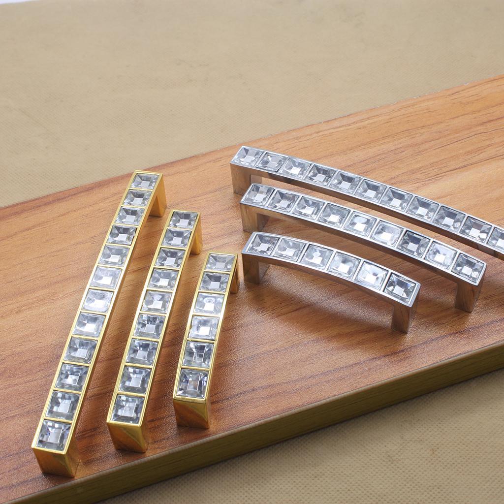 128mm 96mm 64mm Möbelgriff Schrankgriff Schubladengriffe Zugknopf Strass