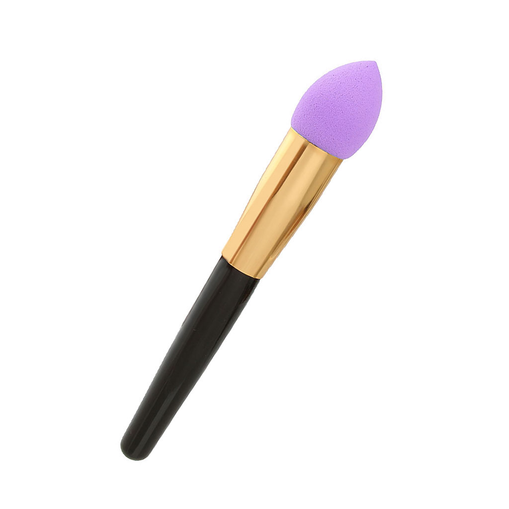 Professional Cosmetic Makeup Foundation Cream Liquid Sponge Brush - Purple
