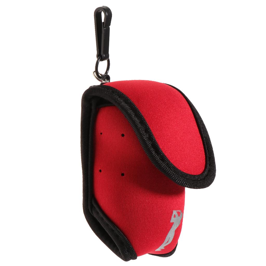 Mini Golf Ball Bag Golf Tees Holder Pouch Belt Clip for Training Red