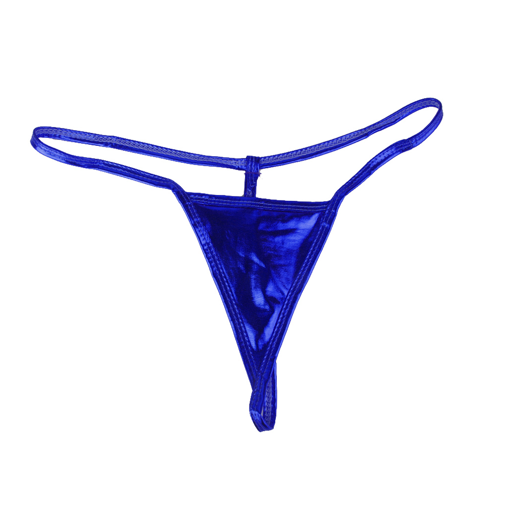 Women Sexy V-string Briefs Panties Thongs Lingerie Underwear Blue