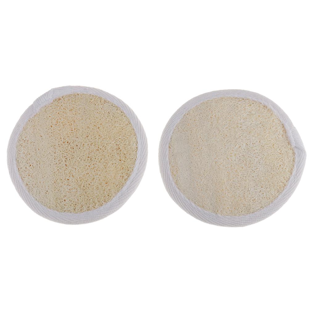 2piece Natural Loofah Sponge Body Scrubber Exfoliator Face Clean Wash Pads