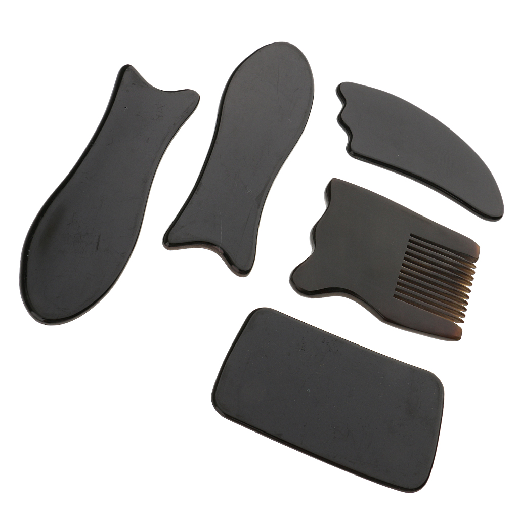 5pieces Guasha Full Body Scraping Massage Back Neck Point Massager