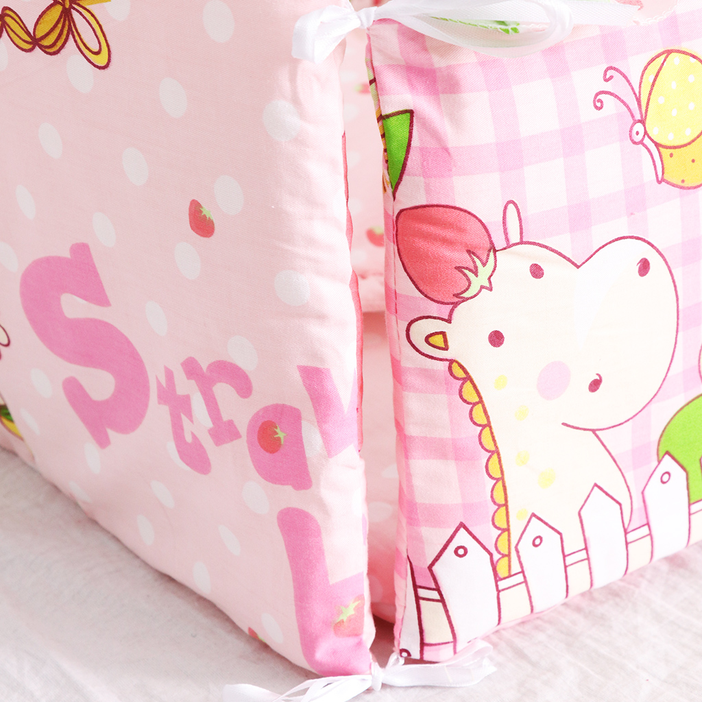 Crib Bedding Set Comforter Bed Surround Mattress 100x58cm  Pink princess
