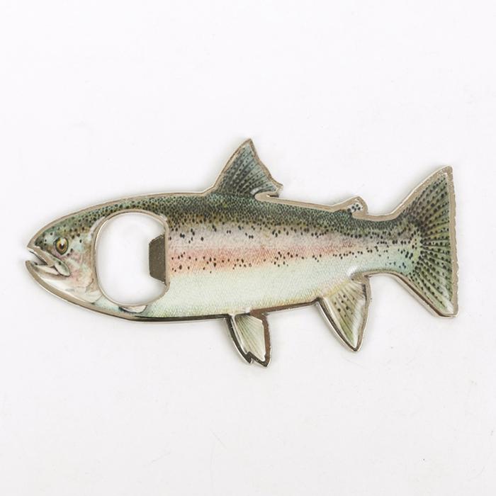 Rainbow Stainless Steel Trout Fish Bottle Opener Fridge Magnetic Magnet