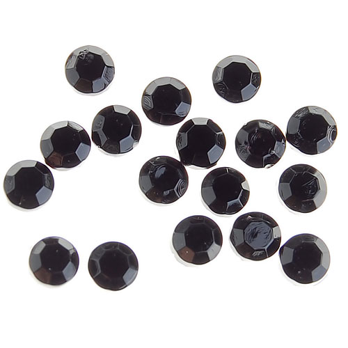 20 Gross / 2880 Pieces Hot Fix Flatback Rhinestones Iron On 3mm - Black