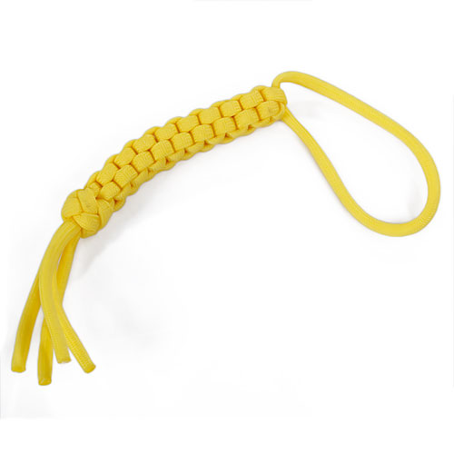 Yellow Paracord Square Weave Knife Lanyard