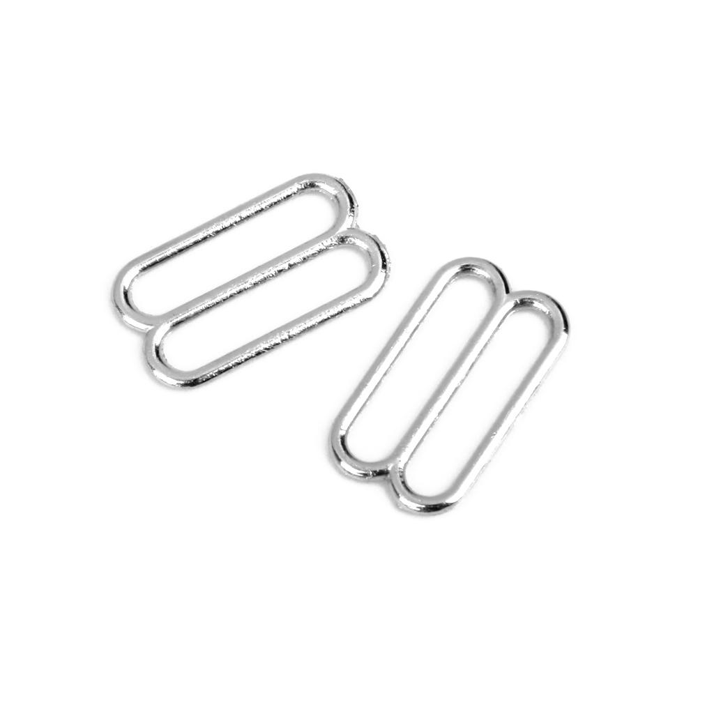 8-Shaped Lingerie Adjustable Sewing Bra Rings Buckles 14mm 100Pcs Silver