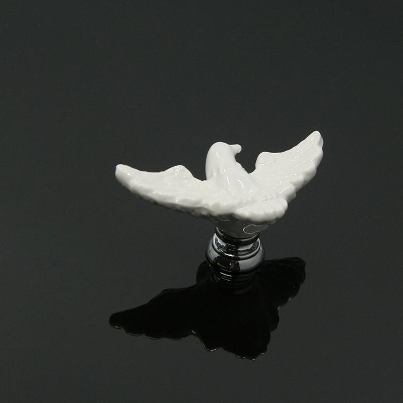 Ceramic Eagle Cabinet Door Pull Knob Cupboard Closet Drawer Handle White