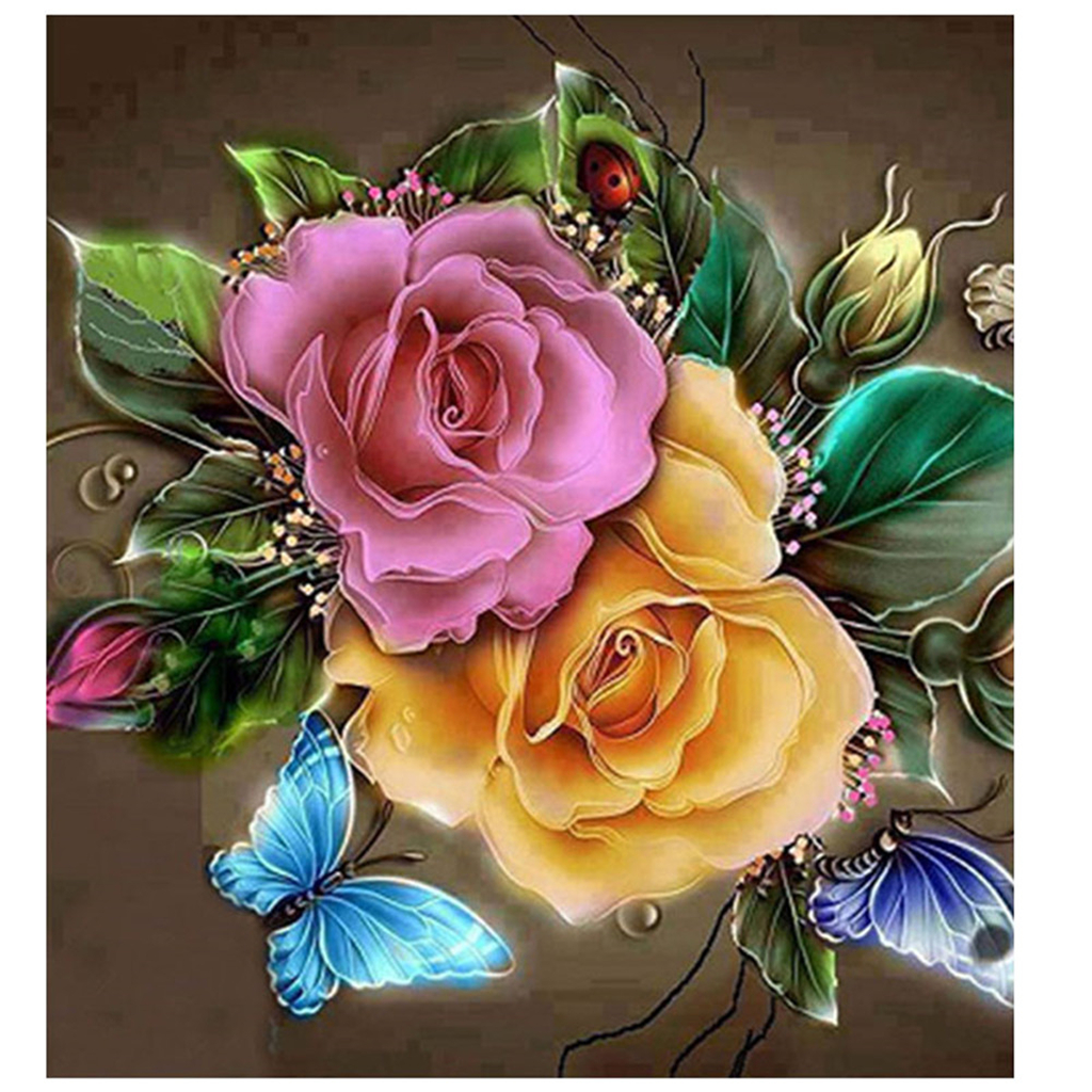 5D DIY Diamond Painting Embroidery Cross Craft Stitch Flower1