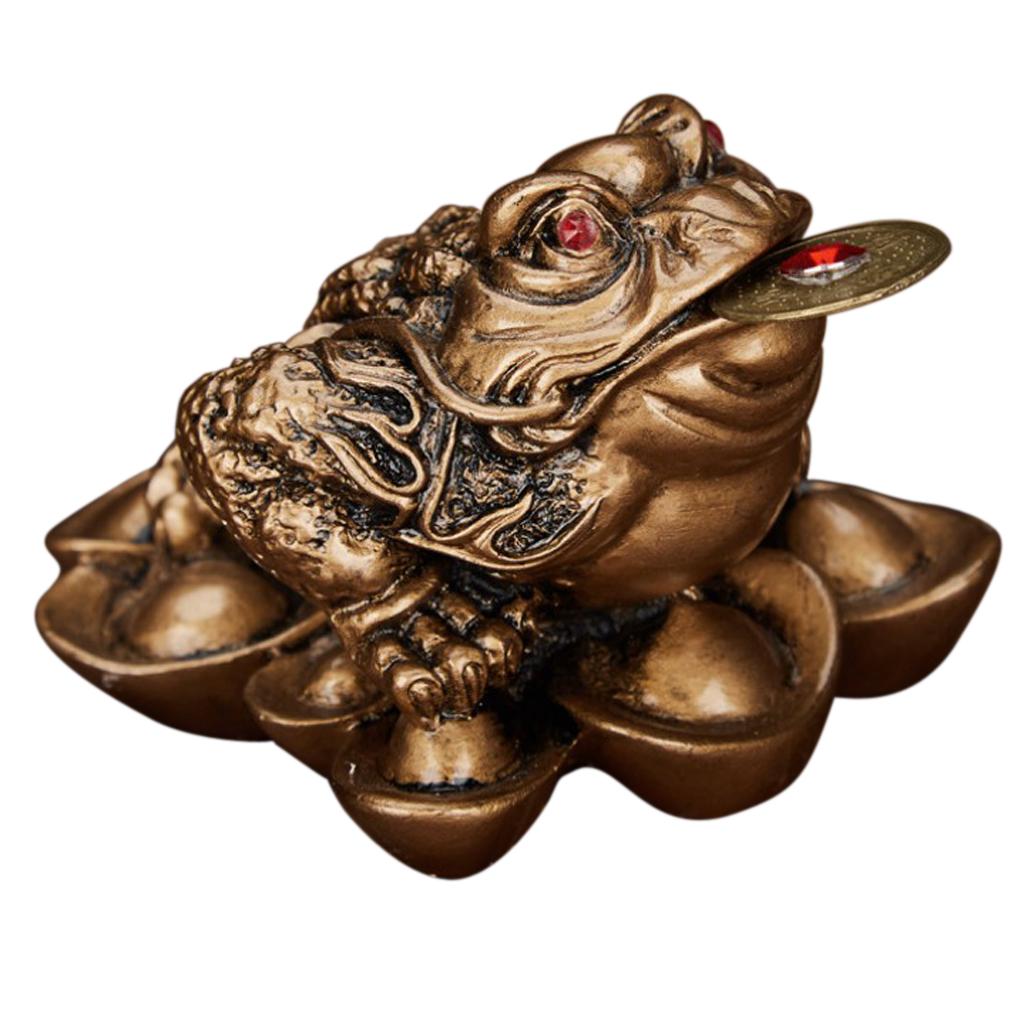 Lucky Waving Money Toad Frog Chinese Feng Shui Decor Copper