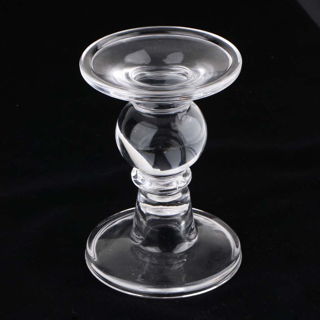 Glass Clear Taper Votive Candle Tealight Holder Candelabra Candlestick 5inch