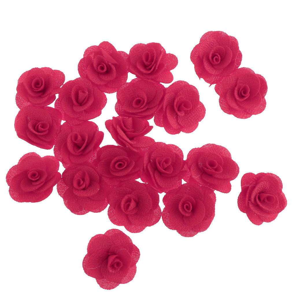 20Pcs Artificial Silk Rose Fake Flower Buds Heads Home Wedding Party Decor