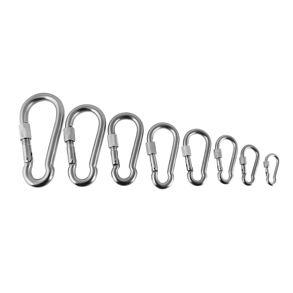 Stainless Steel Boat Carabiner Snap Hook Fitting Shade Sail Boat 00090