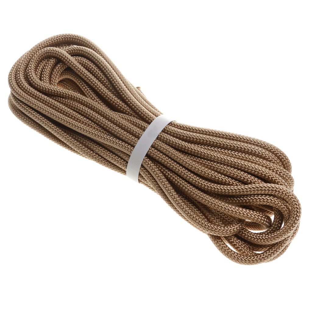 Climbing Safety Sling Rappelling Rope Auxiliary Cord 10m Khaki