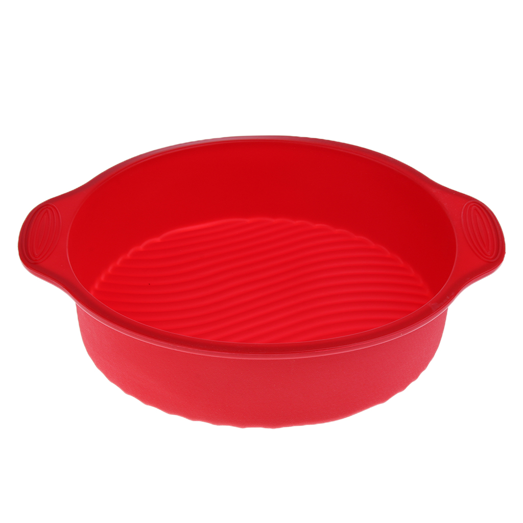 8inch Round Silicone Mold Cake Pan Mousse Bread Pizza Tray Baking Tool