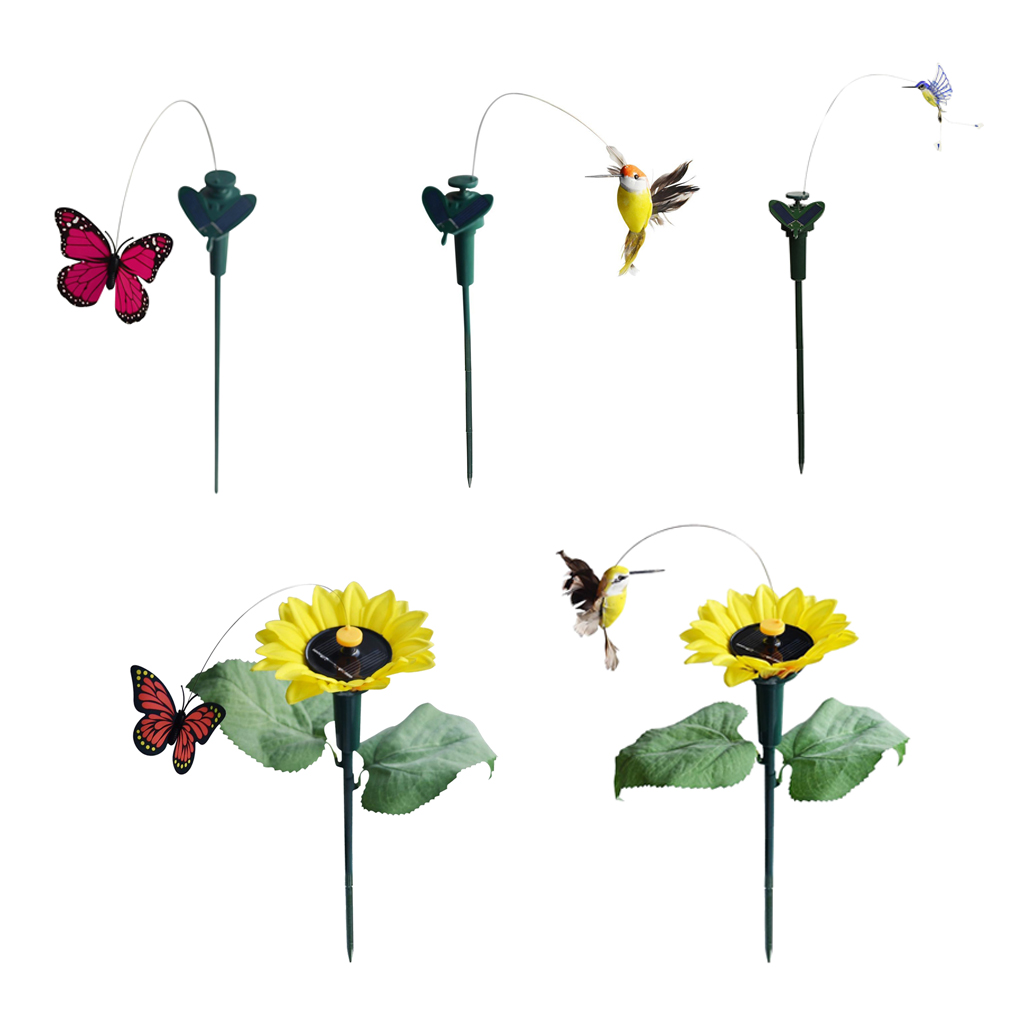 Solar Fluttering Dancing Garden Stake Outdoor Decor Butterfly