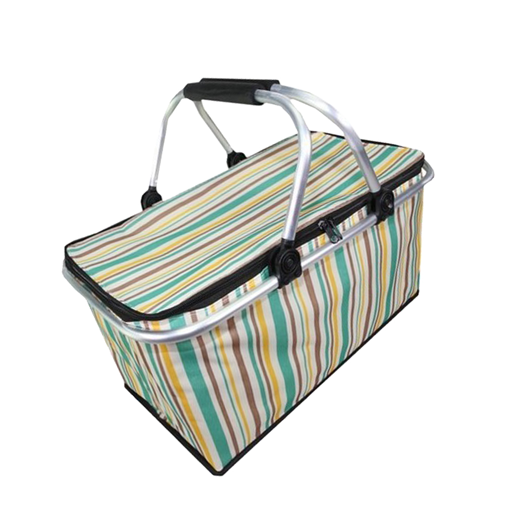 30L Faltbare Picknickkorb Kühlkorb Kühltasche mit ergonomischem Handgriff,