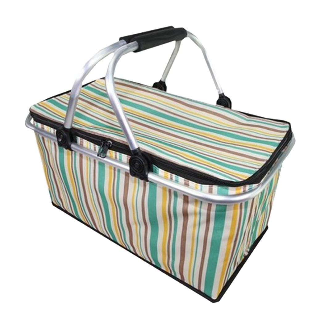 30L Faltbare Picknickkorb Kühlkorb Kühltasche mit ergonomischem Handgriff,