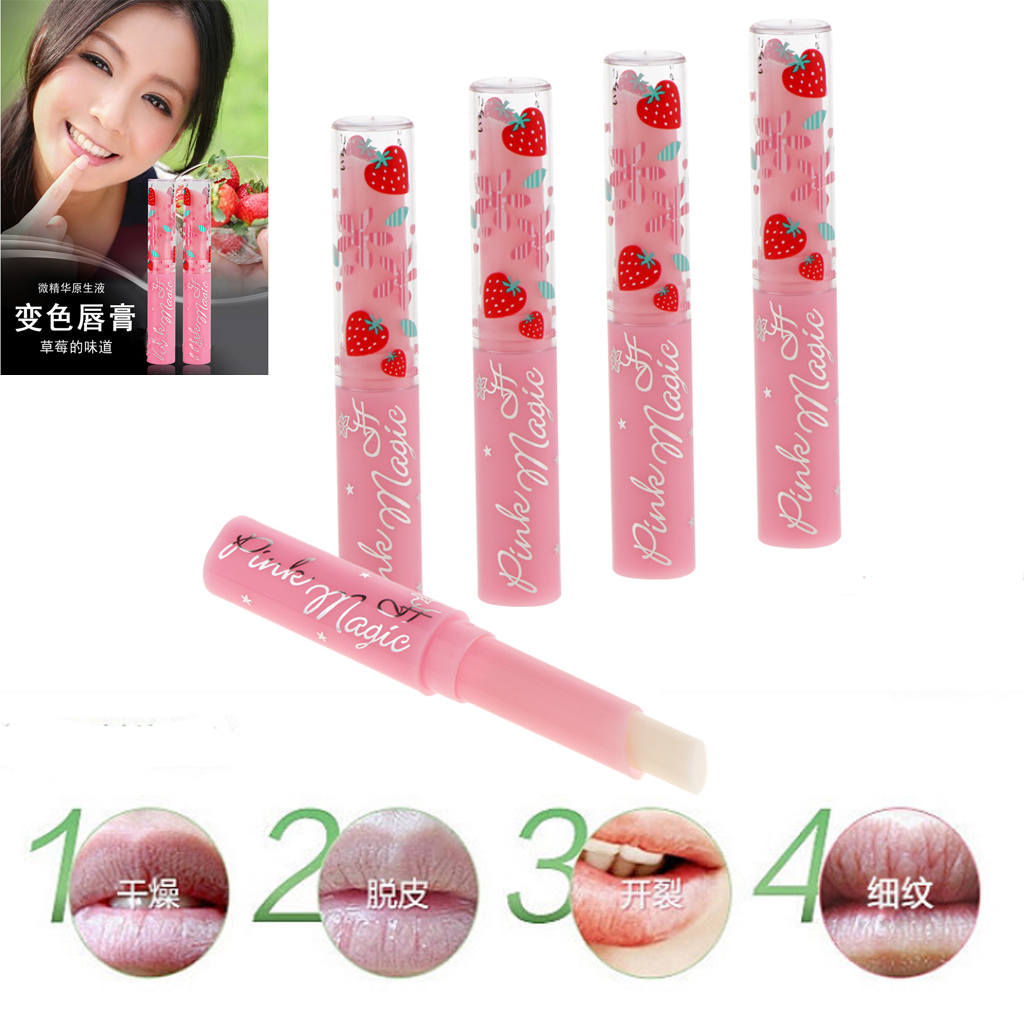 5Pcs Color Changing Lip Balm Long Lasting Moisturizing Lip Cream Lipstick