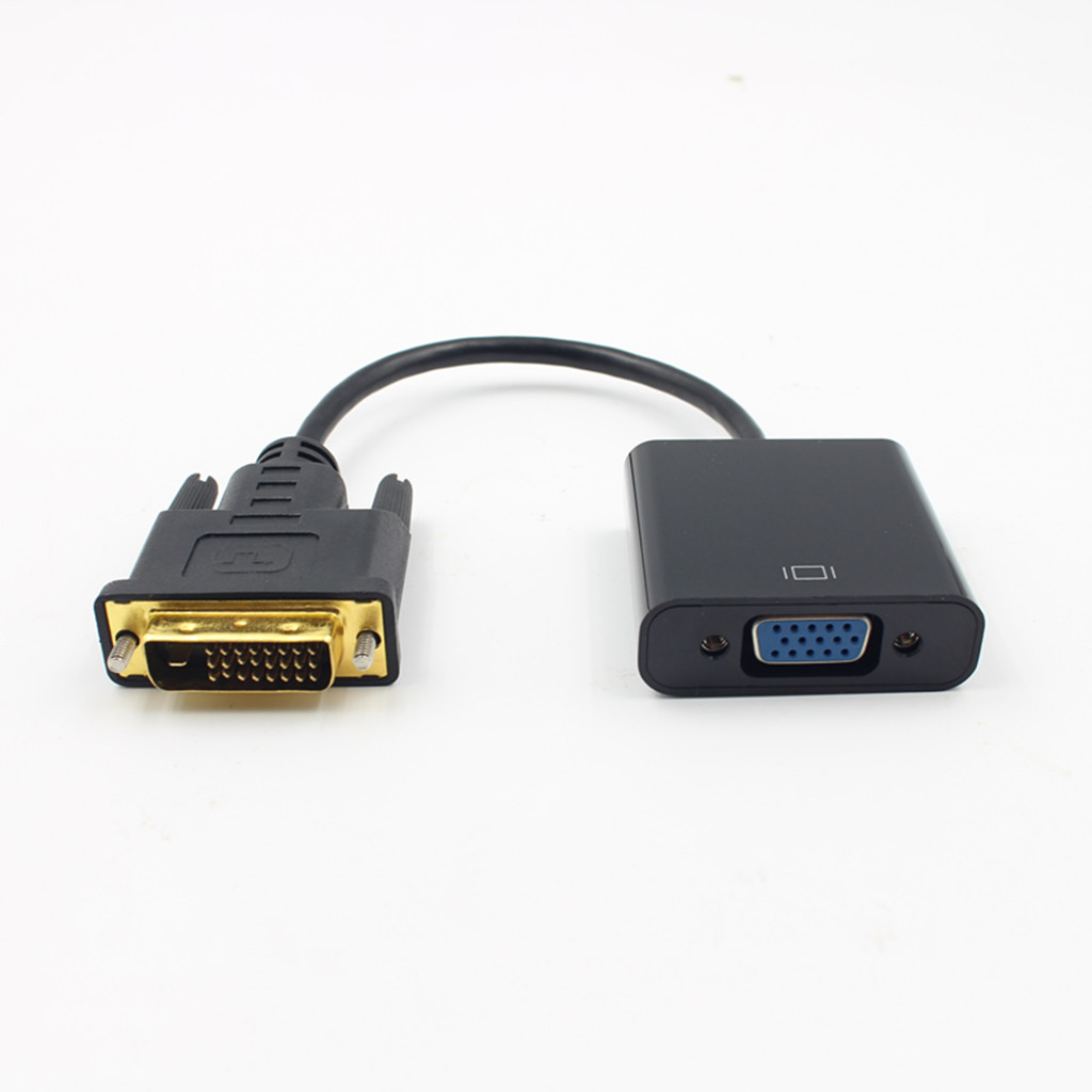 1080P DVI-D 24+1Pin to VGA Female HDTV Monitor Cable Video Adapter for PC