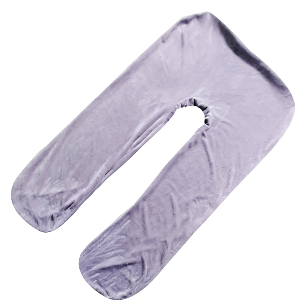 U Shape Removable Flannel Body Pillowcase for Maternity Pregnancy Support
