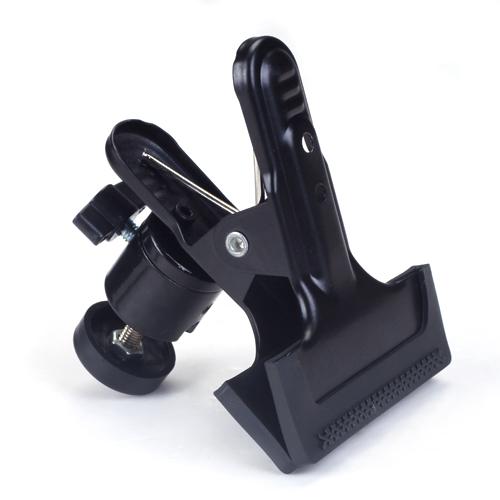 Black Metal Photo Studio Flash Spring Clamp Clip Mount With Ball Head
